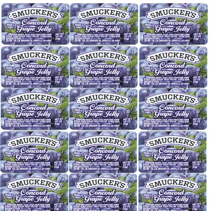 Smucker's Concord Grape Jelly 30 Count – 0.5 oz Single-Serve Cups, Back to School, Lunchbox Snacks, Portion Control, Shelf-Stable, Breakfast, Travel-Ready Jelly