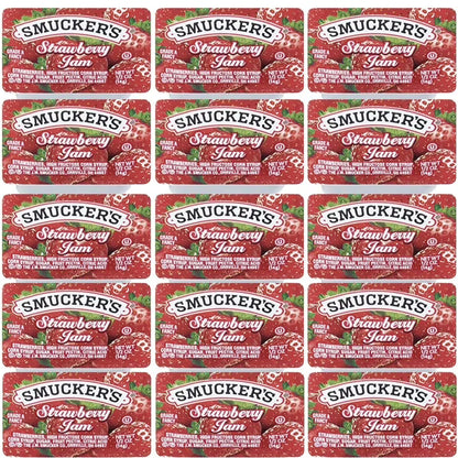 Smucker's Strawberry Jelly, 30 Count, 1/2 oz Cups – Back to School, Lunchbox Snacks, Kids Favorite, Single-Serve, Portion Control, Breakfast, Shelf-Stable, No Refrigeration