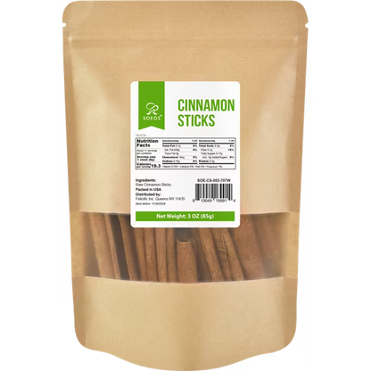 Soeos Cinnamon Sticks, 3 oz (85g), Small Kraft Bag