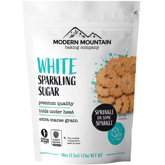 Sparkling Sugar (2.5lb) – White Sanding Sugar, Extra Coarse Crystals for Baking, Bright White, Adds Crunch & Sparkle, Heat-Stable, Non-GMO, Verified Gluten-Free