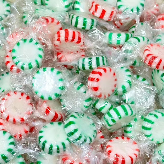 Spearmint & Peppermint Starlights Hard Candy Mix, Individually Wrapped Mints, 1 lb Bag