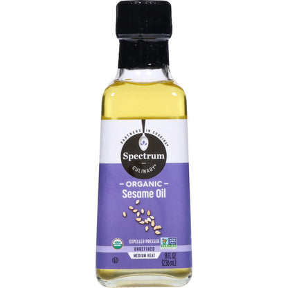 Spectrum Naturals Organic Unrefined Sesame Oil, 8 fl oz