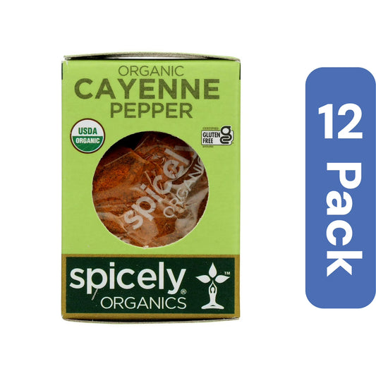 Spicely Organics Cayenne Pepper Spice 0.45 oz (Pack Of 12)