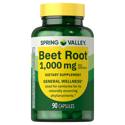 Spring Valley Beet Root Dietary Supplement, 1000 mg, 90 Count