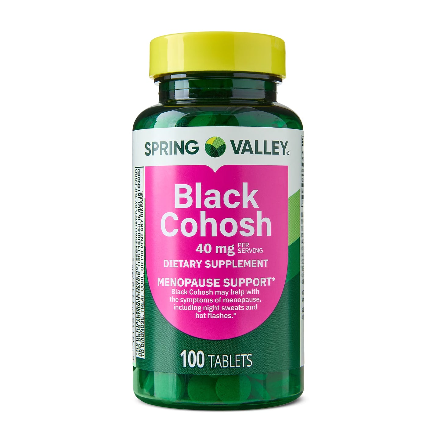 (3 pack) Spring Valley Black Cohosh Menopause Support Dietary Supplement Tablets, 40 mg, 100 Count