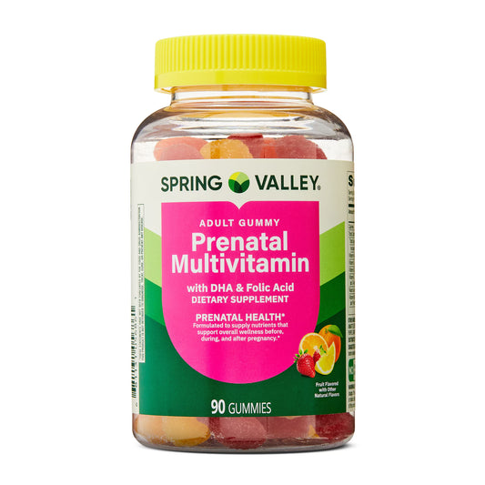 (3 pack) Spring Valley Prenatal Multivitamin Gummies with DHA and Folic Acid, 90 Count