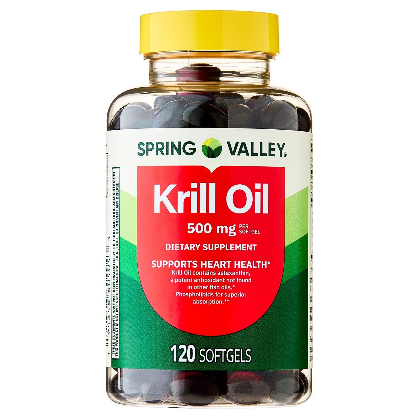 Spring Valley Krill Oil Softgels for Heart Health Support, 500 mg, 120 Count