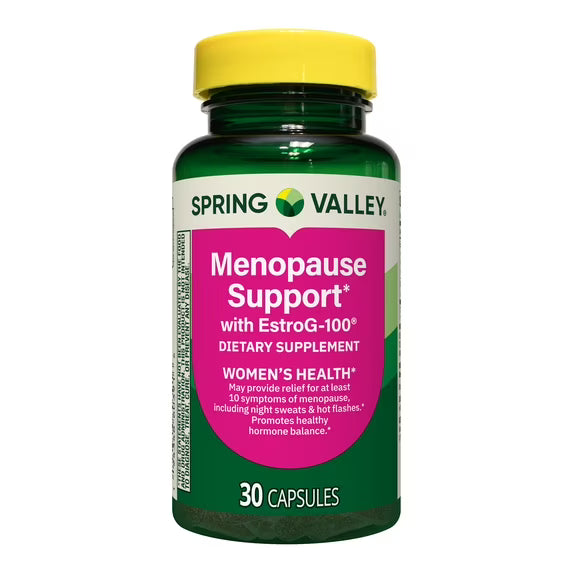 Spring Valley Menopause Support with Estro-G 100 for Women's Health Capsules, 30 Count