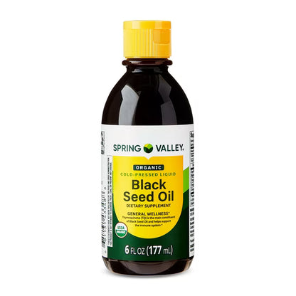(3 pack) Spring Valley Organic Cold Pressed Black Seed Oil, 6 fl oz