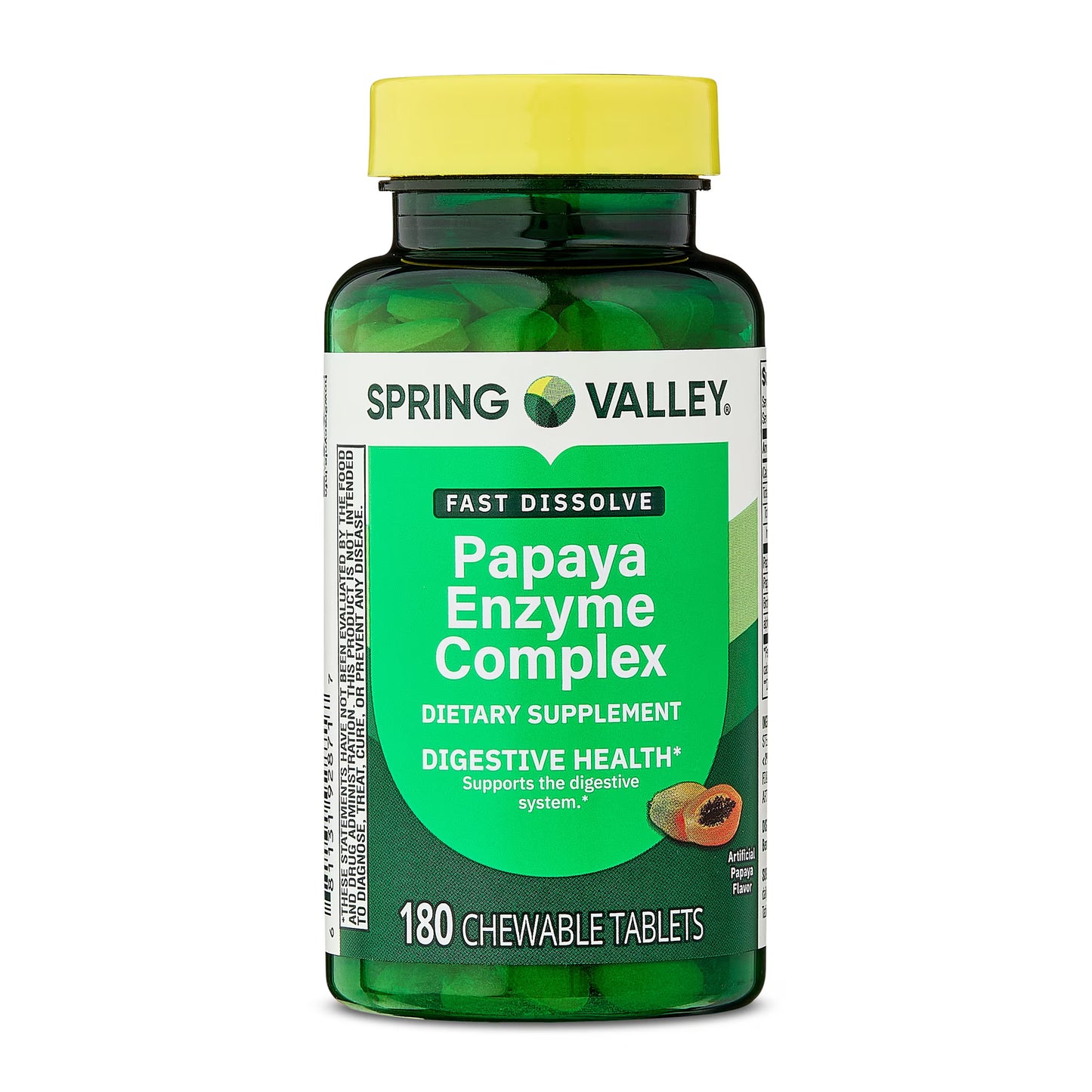 (2 pack) Spring Valley Papaya Enzyme Complex Chewable Tablets Dietary Supplement, Digestive Health, 180 Count