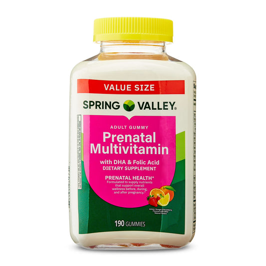 (2 pack) Spring Valley Prenatal Adult Gummy Supplement Value Size, 190 Count