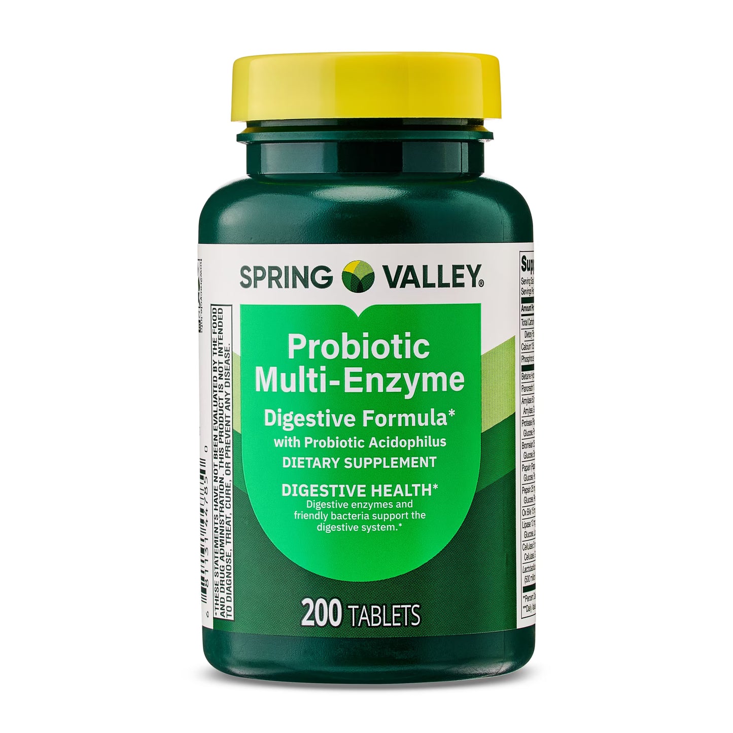 Spring Valley Probiotic Multi-Enzyme Digestive Formula Tablets, 200 Count