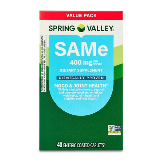 (3 pack) Spring Valley SAMe Dietary Supplement Value Pack, 400 mg, 40 Count