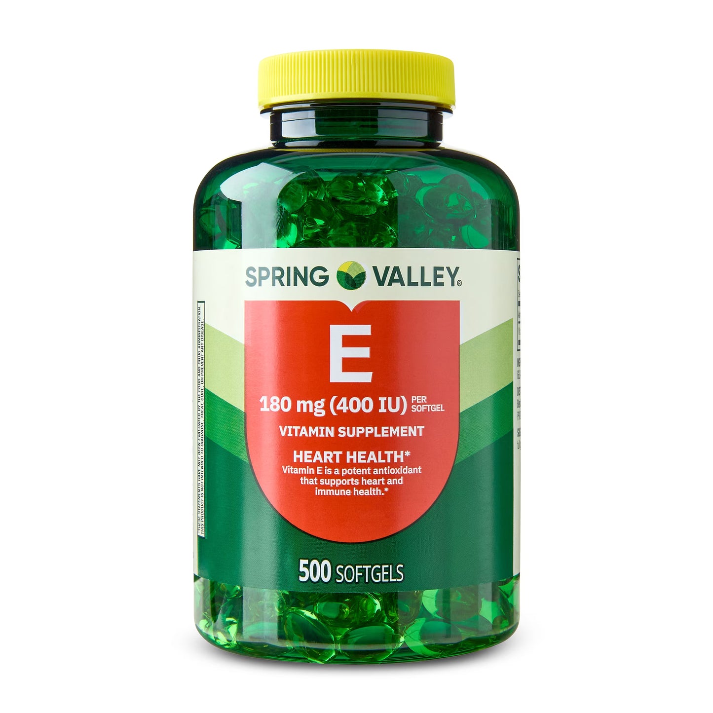Spring Valley Vitamin E 180 mg Softgels for Heart Health, 500 Count