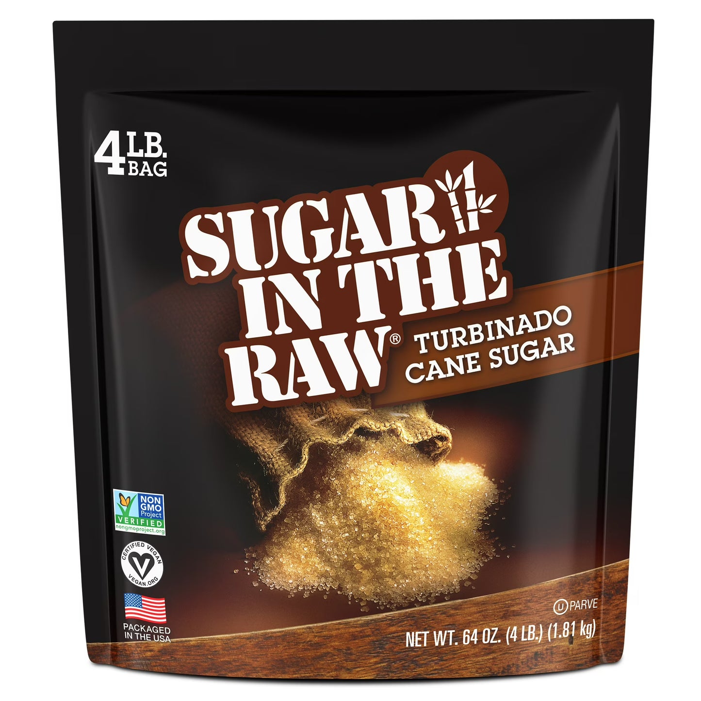 Sugar in The Raw Turbinado Cane Sugar for Baking, Coffee, and Cooking, 64 oz, Bag