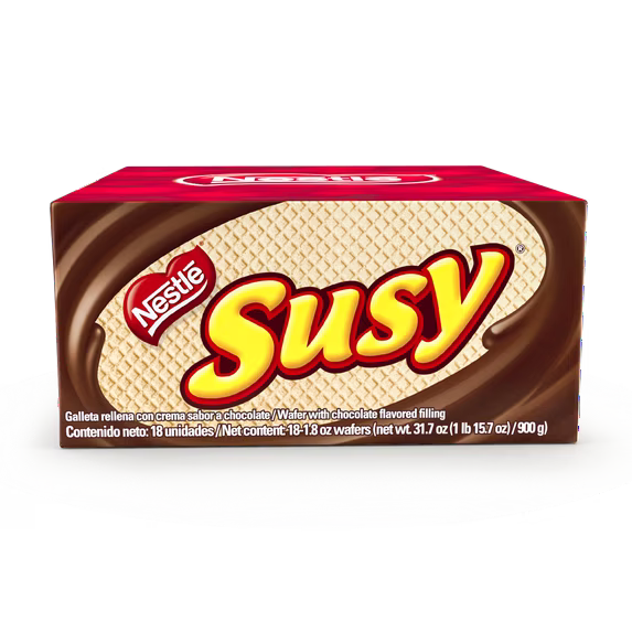 Nestle Susy Maxi Chocolate Wafer Cookies – 18 Pack (50gr/1.76oz Each)