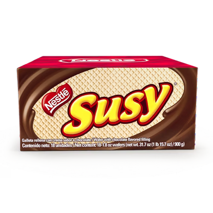 Nestle Susy Maxi Chocolate Wafer Cookies – 18 Pack (50gr/1.76oz Each)