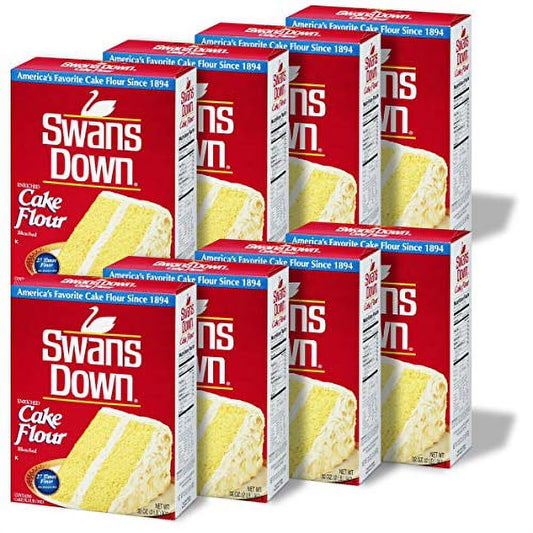 (8 pack) Swans Down Enriched, Bleached Cake Flour, 32 oz