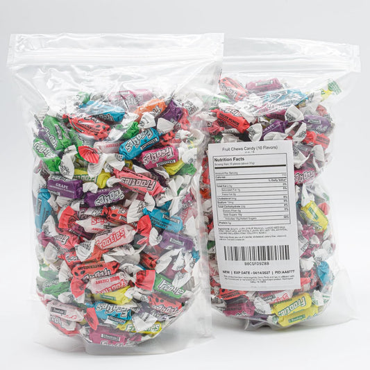 Tootsie Frooties Taffy Candy Assorted Mix (10 Flavors) – Tootsie Rolls Bulk Bag, Individually Wrapped Ultimate Variety, 2 lb (290 Pieces)