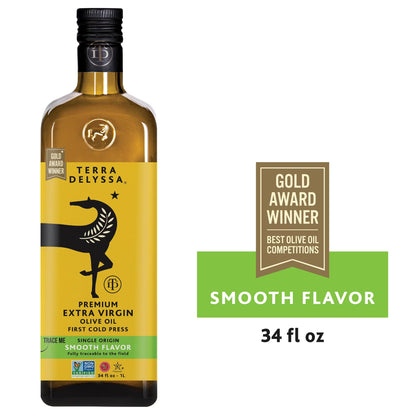 Terra Delyssa Extra Virgin Olive Oil, 34 fl. Oz Pack of 2