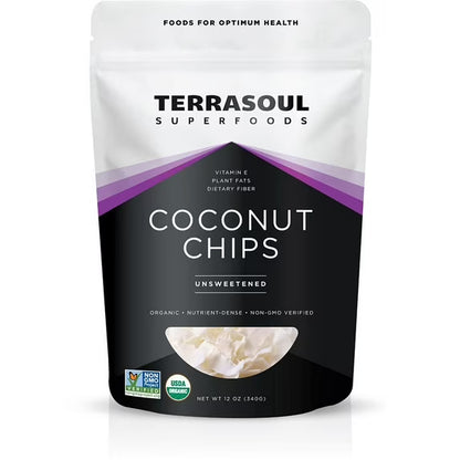 Terrasoul Superfoods Organic Raw Coconut Chips (Organic), 12 Oz