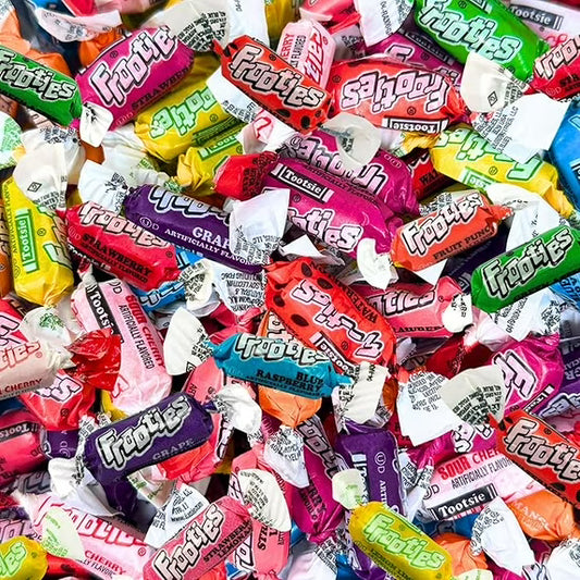 Tootsie Frooties Candy Mix, 10 Fruity Flavors, Soft & Chewy Taffy, 1.5 lb Bag – Gluten-Free & Peanut-Free Party Candy