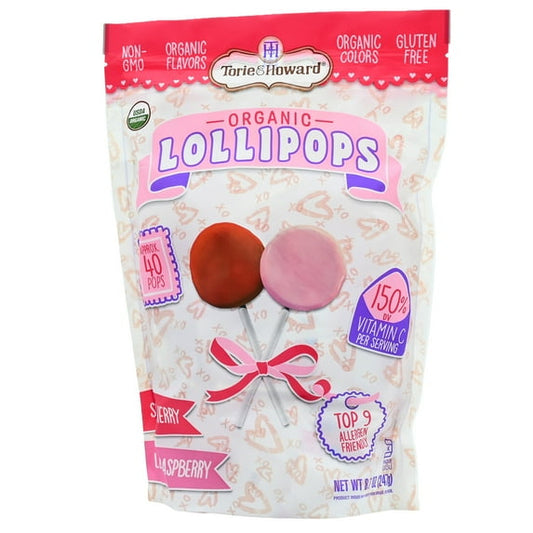 Torie & Howard Organic Valentine's Lollipops 8.7 oz. bag