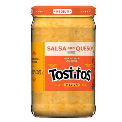 (3 pack) Tostitos Con Queso Cheese, No Artificial Colors, No Artificial Flavors, 23 oz Jar