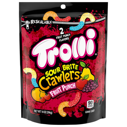Trolli Fruit Punch Sour Brite Crawlers 14 Ounce Bag