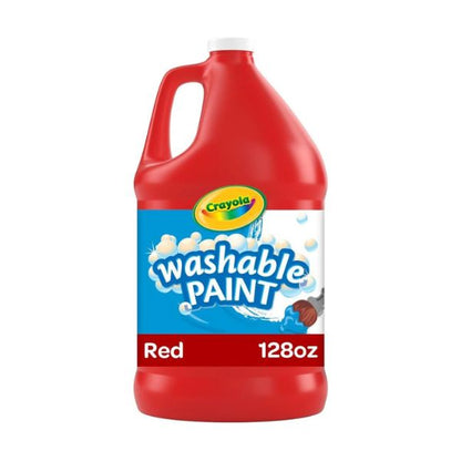 Crayola Washable Red Paint, 1 Gallon Size, Painting Supplies in Bulk