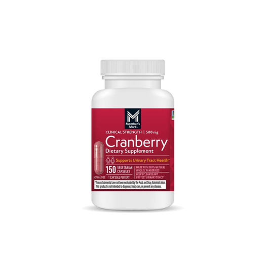 Member's Mark Clinical Strength Cranberry Capsules, 500 mg, 150 ct.