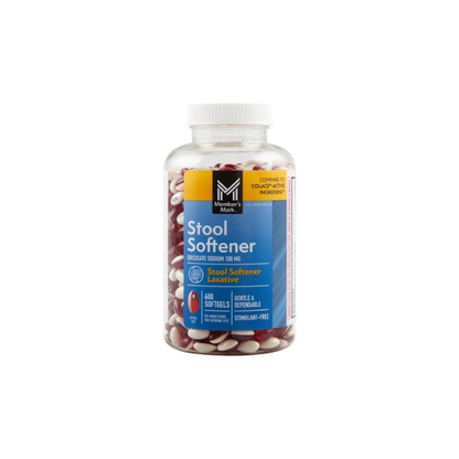 Member's Mark Stool Softener Softgels, 100 mg Docusate Sodium, 600 ct.