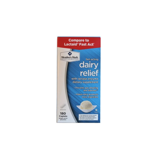 Member's Mark Fast-Acting Dairy Relief Caplets, 180 ct.