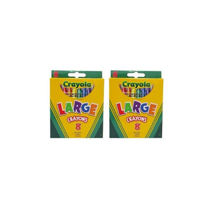 Crayola Large Crayons Tuck Box - 8 Count - 2 Packs