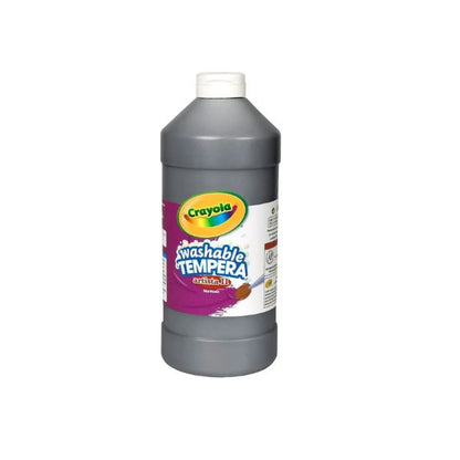 Crayola Washable Tempera Paint For Kids, Black Paint, Classroom Supplies, Non Toxic, 32 Oz Squeeze Bottle
