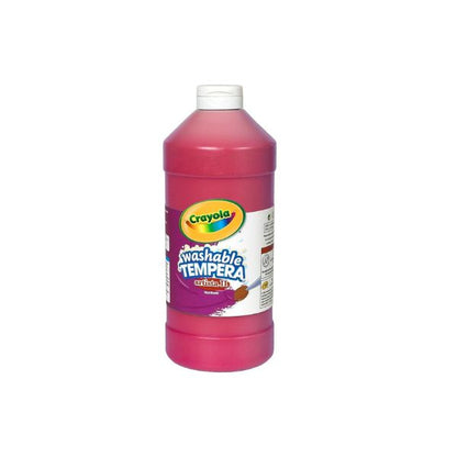 Crayola Washable Tempera Paint For Kids, Red Paint, Classroom Supplies, Non Toxic, 32 Oz Squeeze Bottle