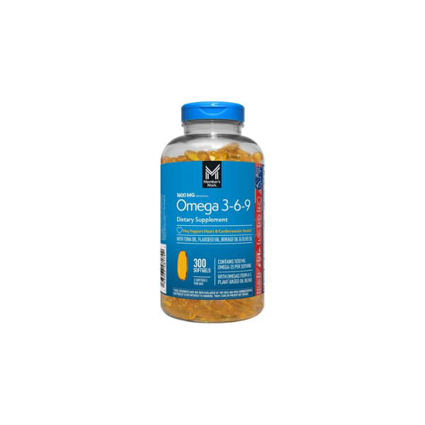 Member's Mark Omega 3-6-9 with Sustainably Sourced Tuna Oil Softgels, 300 ct.