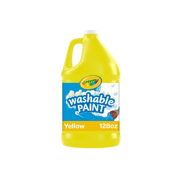 Crayola Washable Paint For Kids - Yellow (1 Gallon), Kids Arts And Crafts Supplies, Non Toxic, Bulk