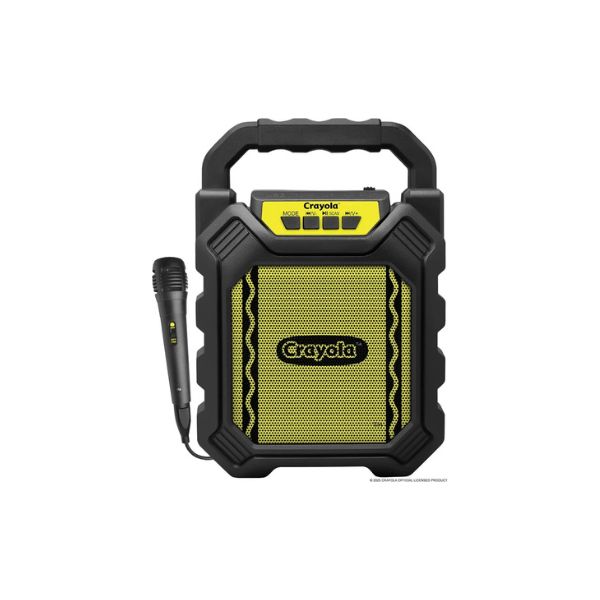 Crayola Mini Karaoke Machine for Kids, Bluetooth Speakers with Microphone | 4" Driver 10W Peak Power, Loud HD Sound, Rechargeable Mini Portable Bluetooth Speaker, USB, TWS, Indoor/Outdoor Party