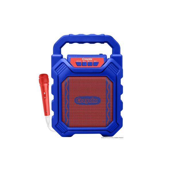 Crayola Mini Karaoke Machine for Kids, Bluetooth Speakers with Microphone | 4" Driver 10W Peak Power, Loud HD Sound, Rechargeable Mini Portable Bluetooth Speaker, USB, TWS, Indoor/Outdoor Party