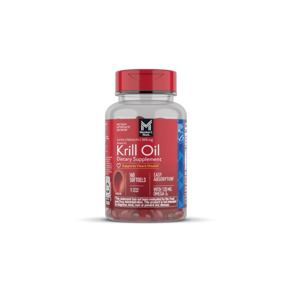 Member's Mark Extra Strength Antarctic Pure Omega-3 Krill Oil, 500 mg, 160 ct.