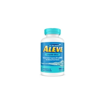 Aleve Pain Reliever & Fever Reducer Naproxen Sodium Liquid Gels, 180 ct.