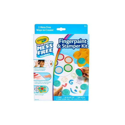Crayola Color Wonder Mess Free Fingerpaint & Stamper Kit, Safari Stamps for Kids, Color Reveal Ink, Toddler Activity, Gifts, 3+