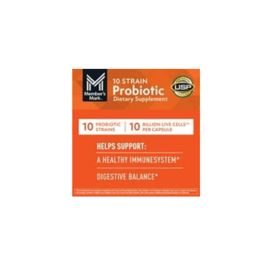 Member's Mark 10 Strain Probiotic Capsules, 84 ct.