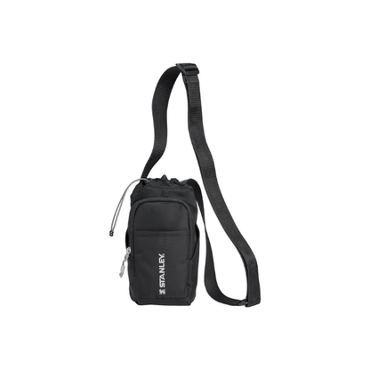 STANLEY Vitalize Carry-All Bag | Bottle Holder with Drawstring Cinch | Adjustable Shoulder Strap | Zippered Valuables Pocket | Durable Recycled Fabric | Black
