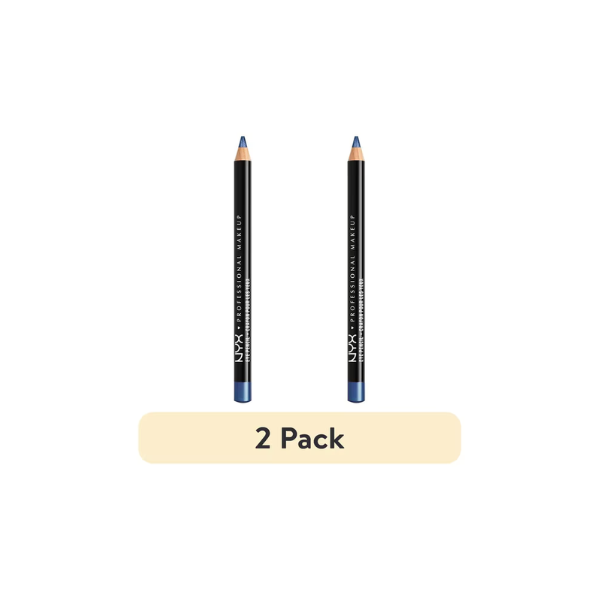 (2 pack) NYX Professional Makeup Slim Eye Pencil, Creamy Longwear Eyeliner, Sapphire