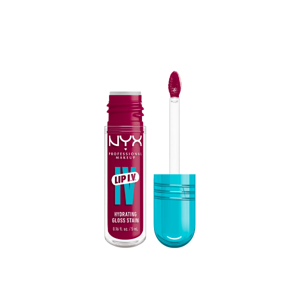 NYX Professional Makeup Lip IV Hydrating Lip Oil & Stain with Coconut Water, Magenta Mist, 0.16 fl oz