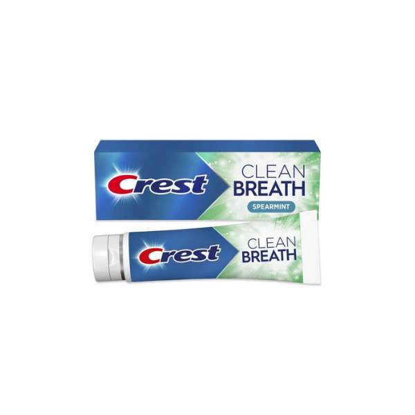 (2 pack) Crest Clean Breath Spearmint Toothpaste, 4.6 oz