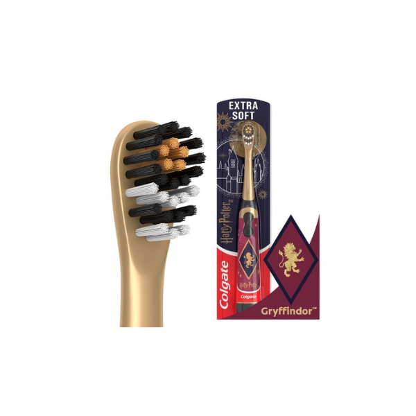Colgate Harry Potter Gryffindor Kids Battery Toothbrush, Extra Soft, 1 Pack