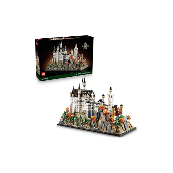 LEGO Architecture Neuschwanstein Castle Building Set - Collectible Bavarian Castle Model Kit for Arts & Crafts - Building Blocks for Adults, Ages 18+ - Gifts for Men and Women - 21063